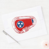 Tennessee-vlag — Carabiner Rechthoekige Sticker (Envelop)