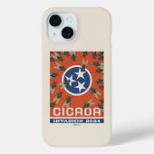 Tennessee Vlag Cicada Invasion Case-Mate iPhone Case (Achterkant)