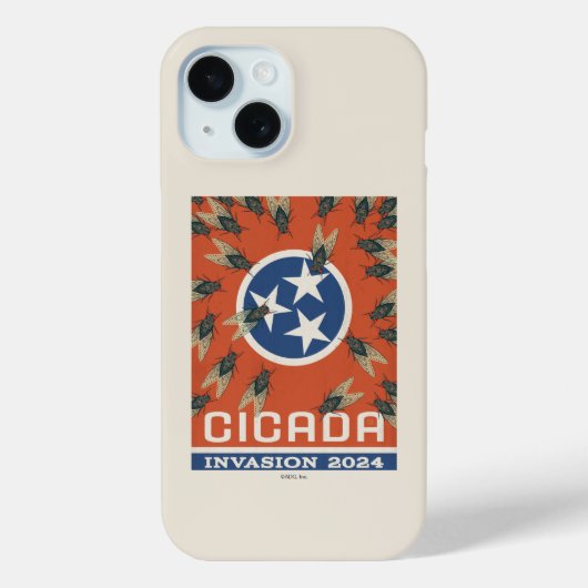 Tennessee Vlag Cicada Invasion Case-Mate iPhone Case (Achterkant)