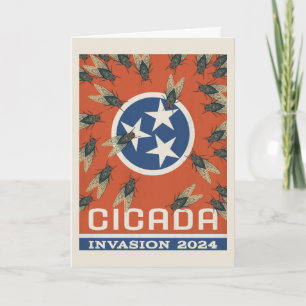 Tennessee Vlag Cicada Invasion Kaart