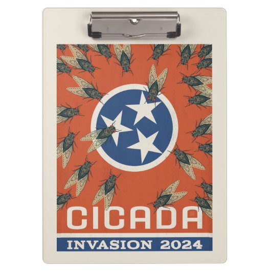 Tennessee Vlag Cicada Invasion Klembord (Voorkant)