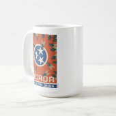 Tennessee Vlag Cicada Invasion Koffiemok (Voorkant links)