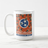 Tennessee Vlag Cicada Invasion Koffiemok (Links)