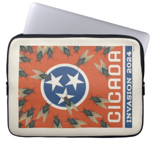 Tennessee Vlag Cicada Invasion Laptop Sleeve