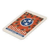 Tennessee Vlag Cicada Invasion Magneet (Linkerzijde)