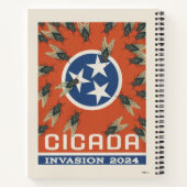 Tennessee Vlag Cicada Invasion Notitieboek (Achterkant)
