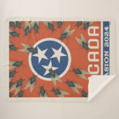 Tennessee Vlag Cicada Invasion Sherpa Deken (Voorkant (horizontaal))