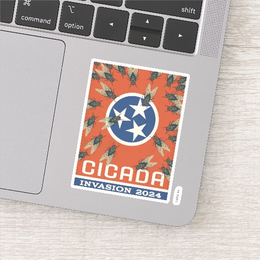 Tennessee Vlag Cicada Invasion Sticker (Detail)