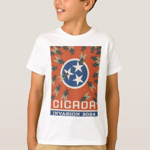 Tennessee Vlag Cicada Invasion T-shirt