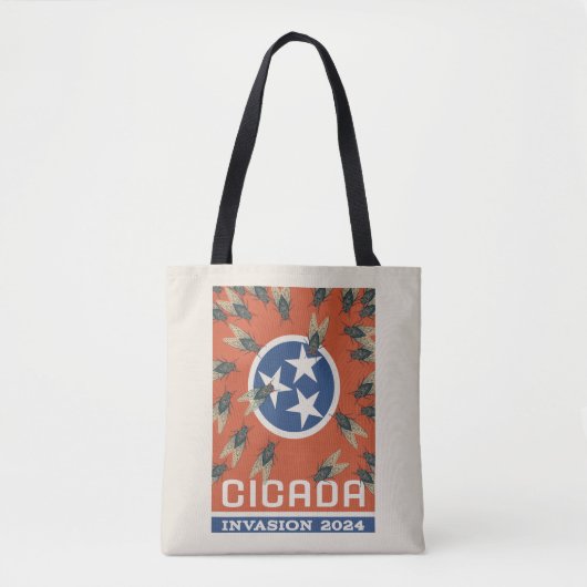 Tennessee Vlag Cicada Invasion Tote Bag (Voorkant)