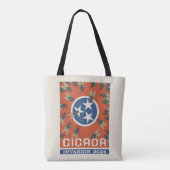 Tennessee Vlag Cicada Invasion Tote Bag (Achterkant)