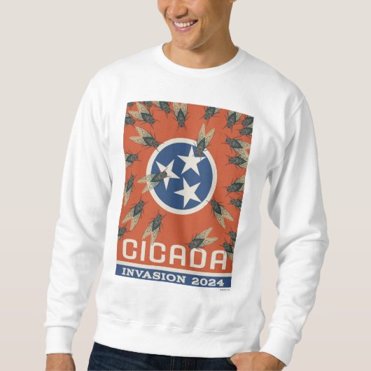 Tennessee Vlag Cicada Invasion Trui (Voorkant)