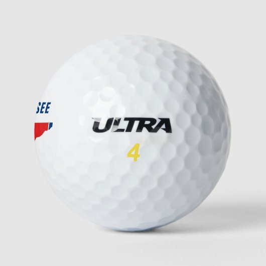 Tennessee Vlag Kaart Monogram Golfballen (Logo)