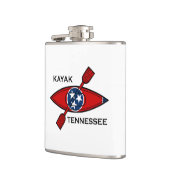 Tennessee vlag kanoën heupfles (Links)