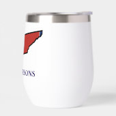 Tennessee Vlag met Staatsbloem Iris Aangepaste Tek (Links)