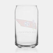 Tennessee Vlag met State Flower Iris Aangepaste te Blikvorm Glas (Achterkant)