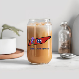 Tennessee Vlag met State Flower Iris Aangepaste te Blikvorm Glas