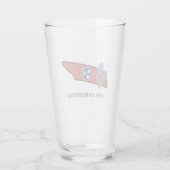Tennessee Vlag met State Flower Iris Aangepaste te Glas (Achterkant)