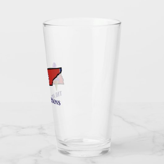 Tennessee Vlag met State Flower Iris Aangepaste te Glas (Links)