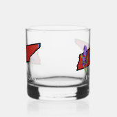 Tennessee Vlag met State Flower Iris Aangepaste te Whisky Glas (Links)