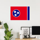 Tennessee-vlag Poster (Thuiskantoor)