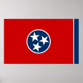 Tennessee-vlag Poster (Voorkant)