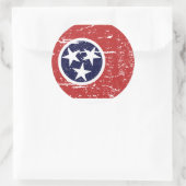  TENNESSEE Vlag Ronde Sticker (Tas)