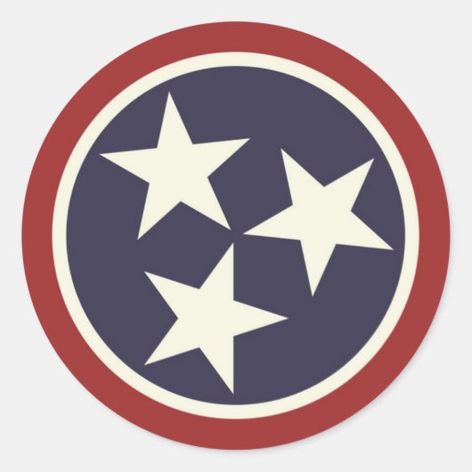 Tennessee-vlag Ronde Sticker (Voorkant)