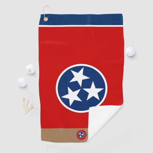 Tennessee vlag & Tennessee monogrammen/golf Golfhanddoek (Insitu)