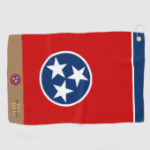 Tennessee vlag & Tennessee monogrammen/golf Golfhanddoek (Horizontaal)