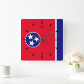 Tennessee-vlag Vierkante Klok (Huis)