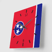 Tennessee-vlag Vierkante Klok (Hoek)