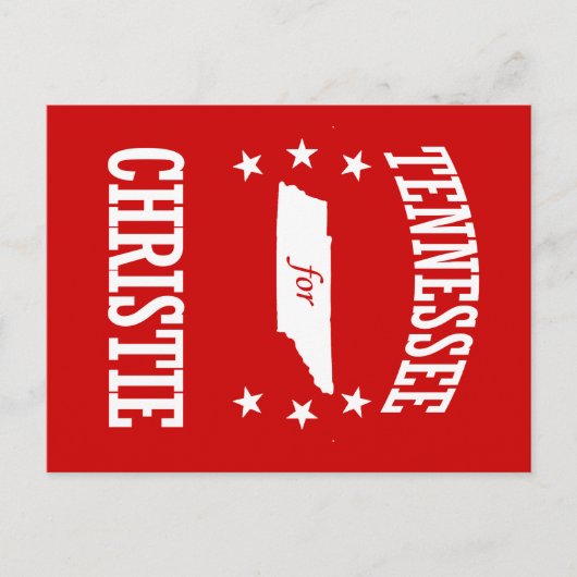 TENNESSEE VOOR CHRISTIE BRIEFKAART (Voorkant)