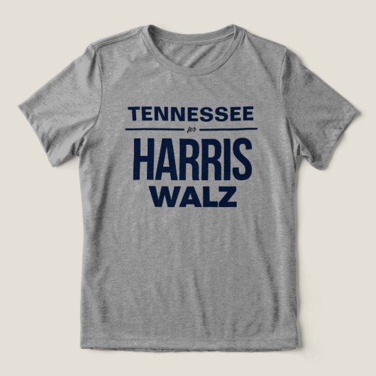 Tennessee voor Harris Walz Tri-Blend Shirt (Design voorkant)