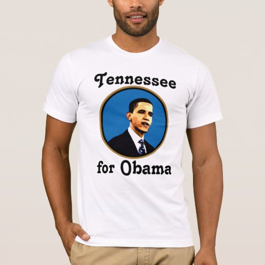 Tennessee voor Obama Red State T-Shirt (Voorkant)