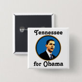 Tennessee voor Obama Vierkante Button 5,1 Cm (Voorkant /achterkant)