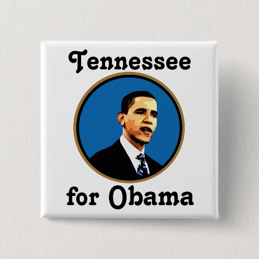 Tennessee voor Obama Vierkante Button 5,1 Cm (Voorkant)