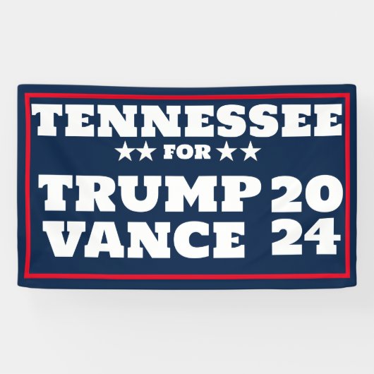 Tennessee voor Trump Vance 2024 Banner (Horizontaal)