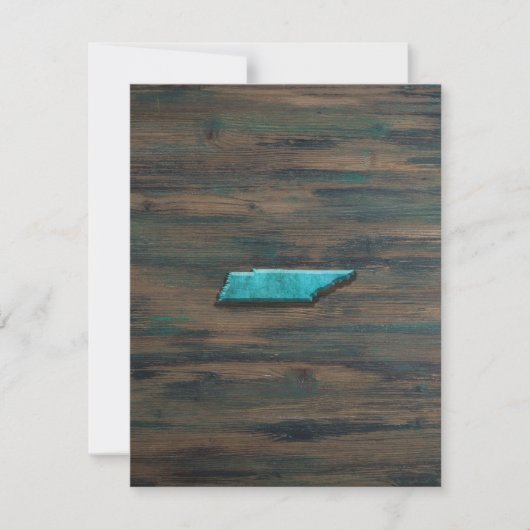 Tennessee Vorm Blauwgroen Bedankkaart (Voorkant)
