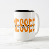 Tennessee Vrijwilligers Tweekleurige Koffiemok (Voorkant rechts)