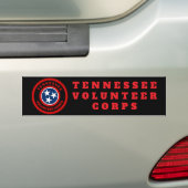 Tennessee Vrijwilligerskorps  Bumpersticker (Op auto)