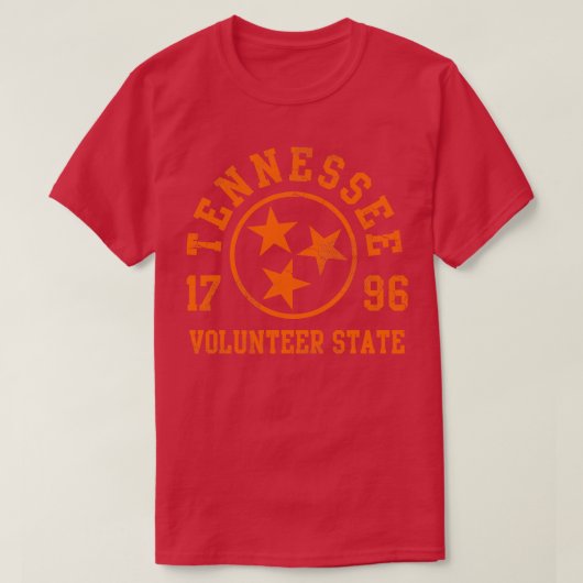 Tennessee Vrijwilligersstaat 1796 T-shirt (Design voorkant)