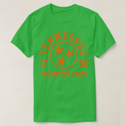 Tennessee Vrijwilligersstaat 1796 T-shirt (Design voorkant)