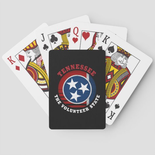 TENNESSEE VRIJWILLIGERSSTAATSVLAG POKERKAARTEN (Achterkant)