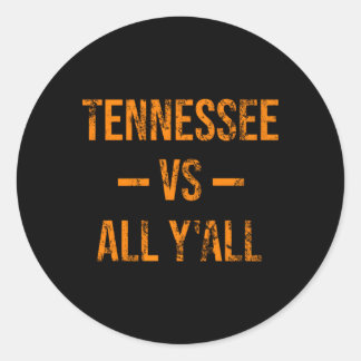 Tennessee vs alle verweerde zuiderling ronde sticker