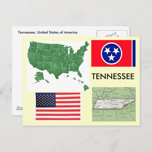 Tennessee, VS Briefkaart (Voorkant / Achterkant)