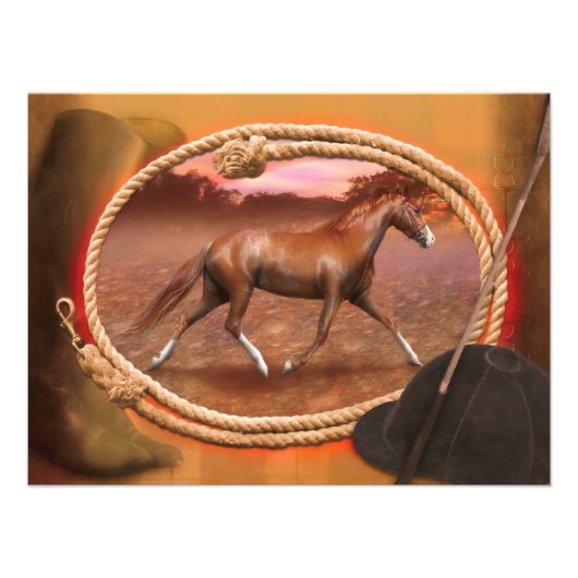 Tennessee Walker Horse "The Trotter". Foto Afdruk (Voorkant)