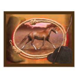 Tennessee Walker Horse "The Trotter". Foto Afdruk