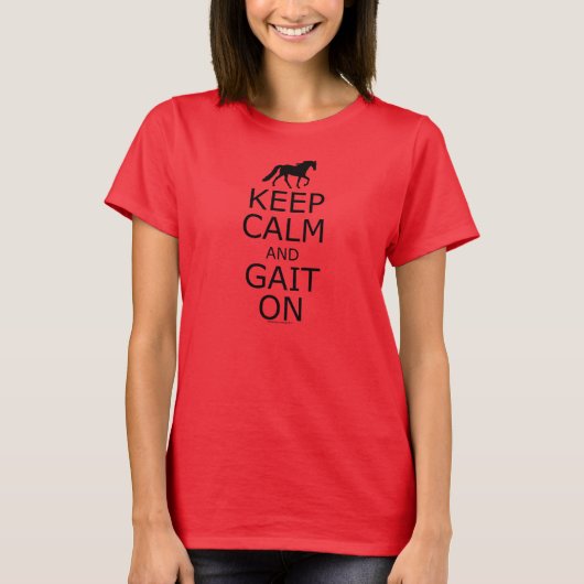 Tennessee Walker Keep Calm Gait T-shirt (Voorkant)