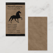 Tennessee Walker Silhouette Personal Business Visitekaartje (Voorkant / Achterkant)